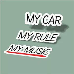 استیکر My Car My Rule My Music-1