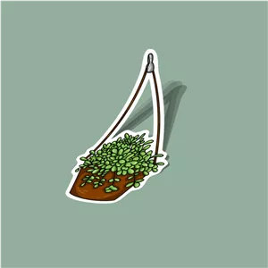 استیکر گلدان آویز مروارید