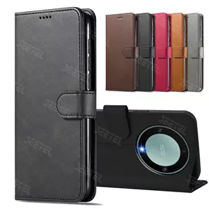 کیف چرمی Honor X9A مدل لپ تاپی جاکارتی دار (محافظ لنزدار)