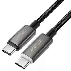 کابل شارژ دوسر USB-C با قابلیت Smart Power-off و 60W 20V 3A مدل AceFast C23-03 (نسخه اورجینالگارانتی شرکتی)