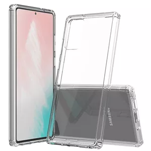 گارد محافظ ایربگ دار برای گوشی Samsung Galaxy Note 20 مدل دور ژله ای شفاف پشت طلق کریستالی