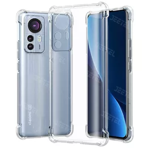 گارد شفاف ایربگ دار برای گوشی Xiaomi 12 / 12X مدل ژله ای محافظ لنزدار