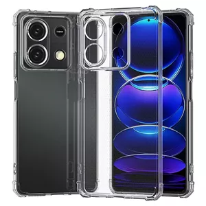 گارد شفاف ایربگ دار برای گوشی Xiaomi Redmi Note 13 Pro 5G مدل ژله ای محافظ لنزدار