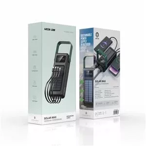 پاوربانک خورشیدی 30000 میلی آمپر گرین لاین مدل Green Lion Solar MAX Power Bank