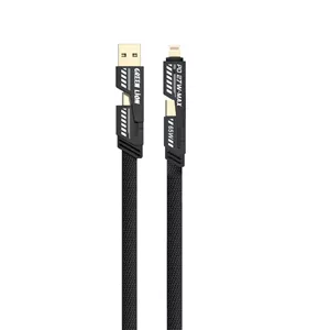 کابل 2 in 2 Braided Cable چهارسر گرین لاین مدل GN2IN2BRCBK
