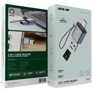 رم ریدر 2 سر SD کارت خور گرین لاین مدل GN2N1MISDCDGY