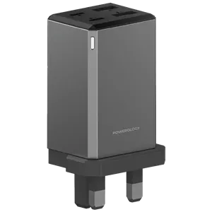 شارژر مسافرتی Powerology 65W GaN UK Plug مدل PWCUQC063GR