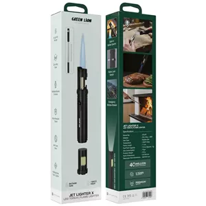 فندک اتمی و چراغ قوه گرین لاین مدل Jet Lighter X GNJTLXGSTRCHBK