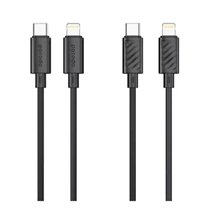 کابل تایپ سی به لایتینگ 20 وات 1.2 متری پرودو Porodo Blue PD20W Type C to Lightning PVC Cable | PB-20WCLC-BK