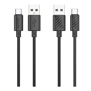 کابل شارژ تایپ سی به USB-A پرودو 1.2 متری مدل PB-3AACC-BK