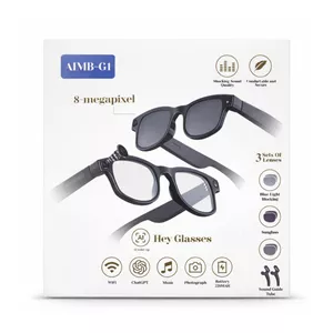 عینک هوشمند AIMB G1 AI Smart Glasses | دوربین 1080P، ترجمه و دستیار صوتی