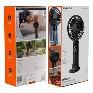 پنکه دستی شارژی پرودو Lifestyle Chillo Air با نمایشگر LED مدل PDLFSTZH13