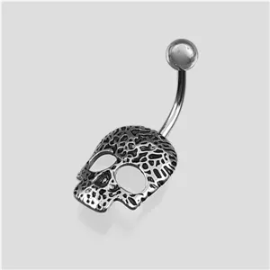 پیرسینگ ناف اسکلتی مدل Skull-Head کد Njd-918d5