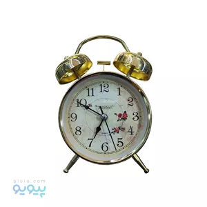 ساعت رومیزی زنگ دار زمینه طرح دار