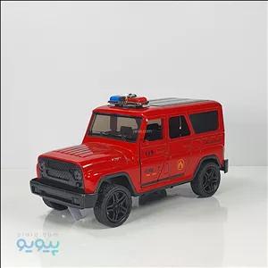 ماکت ماشین فلزی جیپ آتش نشانی تک و عمده