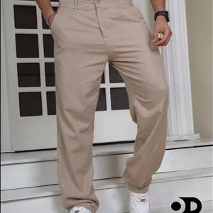 شلوار لینن رنگ کرم شیک فول بگ مردانه | کیفیت استثنایی قد ۱۱۰ سانت