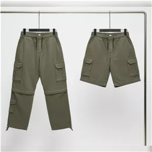 👖 شلوار کارگو دوکاره ارتشی قابل تبدیل به شلوارک • زیپ جداشونده