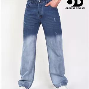 شلوار نیم بگ کاستوم شده دو رنگ آبی و یخی فوق العاده شیک و با کیفیت