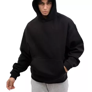 هودی بهاره مشکی ساده بیسیک جنس دورس دو نخ کد G32