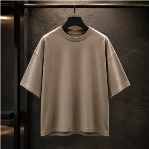 تیشرت نسکافه ای موکا سایز بزرگ پارچه ماکان پنبه اعلا تا 6XL موجود کد ۳۲۲ / اورجینال دیلم