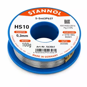 سیم لحیم قطر 0.8 میلی متر استانول آلمان وزن 100 گرم
