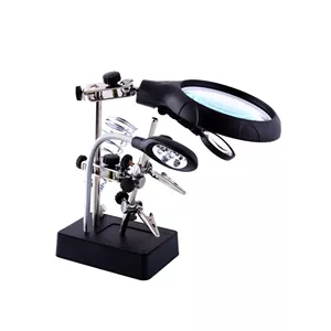 گیره مونتاژ ذره بین دار دارای پایه هویه مدل MG16129AC