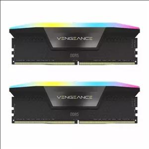 رم کامپیوتر CORSAIR VENGEANCE RGB BLACK 32GB(2X16GB) 5200 CL40 DDR5
