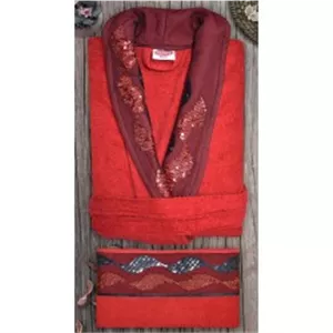 ست حوله حمام پالتویی تک نفره سری پنبه 2 تکه hobby کد103