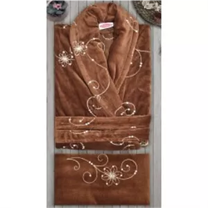 ست حوله تن پوش یک نفره سری پنبه 2 تکه هوبی کد 104