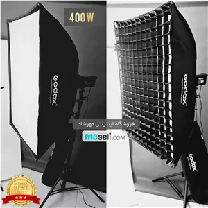 سافت باکس حرفه ای 400w وات دو کلوین COB ( حاوی ریموت و LCD )