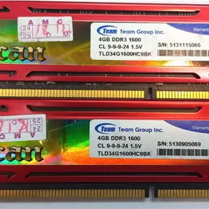 رم کامپیوتر تیم TEAM VULCAN 8G (4G*2) DDR3 1600MHz CL9