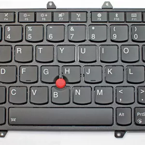 کیبورد لپ تاپ لنوو ThinkPad X380 Yoga مشکی اینتر کوچک با فریم و موس و بکلایت - نو