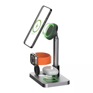 شارژر بی‌سیم گرین لاین مدل Telescopic Wireless Charger 15W 3-in-1