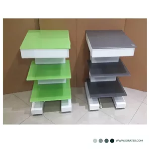 ترالی زیبایی پزشکی سه طبقه یک کشو کد 530