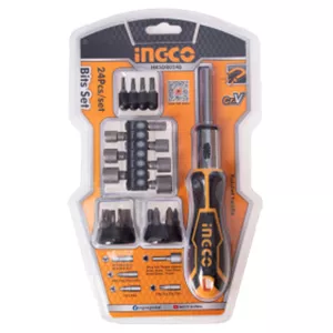 ست 24 عددی پیچ گوشتی جغجغه ای با متعلقات اینکو INGCO مدل HKSDB0248