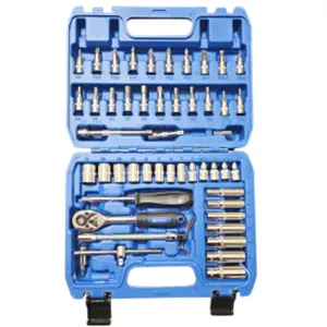 جعبه بکس بلند و کوتاه 53 پارچه درایو 1/4 بهمراه آلن بکسی INTIMAX مدل آبی کیفیت بالا