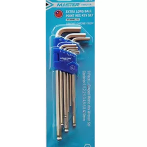 آچار آلن بلند 9 عددی شش گوش H مستر تولز MASTER مدل MT3009EL-S2 تایوان
