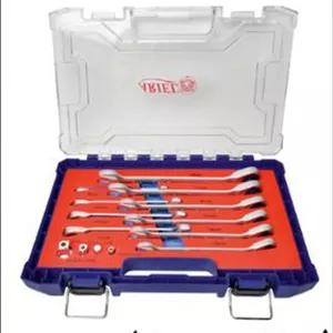 جعبه آچار 4 10 عددی یکسر رینگی جغجغه ای ضامندار با مبدل سه درایو آریل ARIEL مدل ARAG1401 ضمانت تعویض و استاندارد آلمان