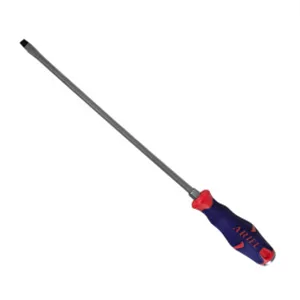 پیچ گوشتی دوسو تخت 300*8 ضربه و آچار خور دسته TPR حرفه ای جنس S2 آریل ARIEL مدل PZD8300