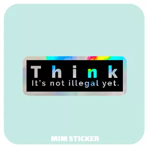 استیکر متالایز THINK
