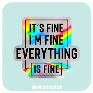 استیکر متالایز Its Fine 