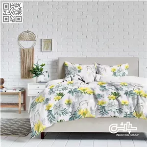 لحاف روتختی عروس نقره ای زرد - کتان (301) 