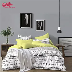 لحاف روتختی بوهو سفید مشکی - مخمل ابریشم (320) 