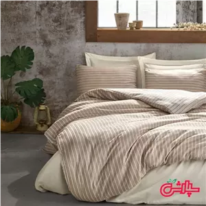 لحاف روتختی اسپرت کرم راه دار - کتان (349) 