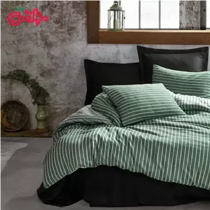 لحاف روتختی اسپرت سبز راه دار - کتان (348) 