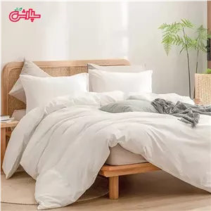 لحاف روتختی ساده سفید ضد آلرژی - تمام کتان 