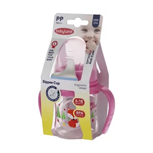 بطری آبمیوه خوری دهانه عریض 6 تا 18 ماه بی بی لند ظرفیت 150 میلی لیتر (طرح رندوم)