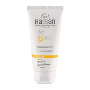 کرم ضد آفتاب بی رنگ راسن با SPF 50 مناسب پوست چرب و مستعد آکنه حجم 40 میلی لیتر