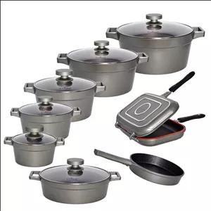 سرویس قابلمه و تابه گرانیتی 15 پارچه یونیک مدل 8529