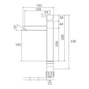 شیر روشویی پایه بلند شودر مدل یونیک
